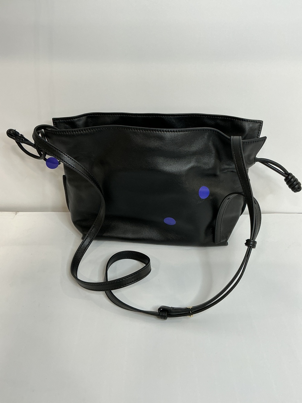 Italian Leather Drawstring Pouch Crossbody